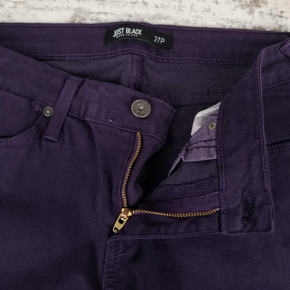 Purple ankle stretch petite jeans w/ ankle zippers - Picture 8 of 9